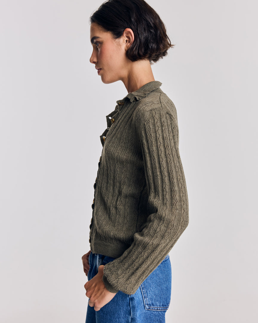 Cardigan Odile kaki