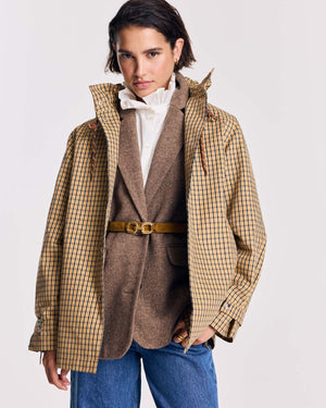 Veste Owen carreaux ocre et marine