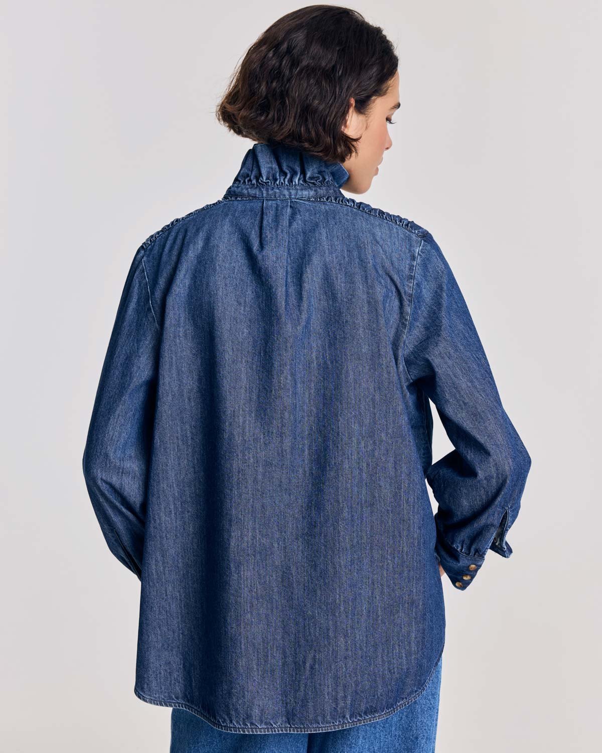 Chemise Léonor bleu chambray foncé