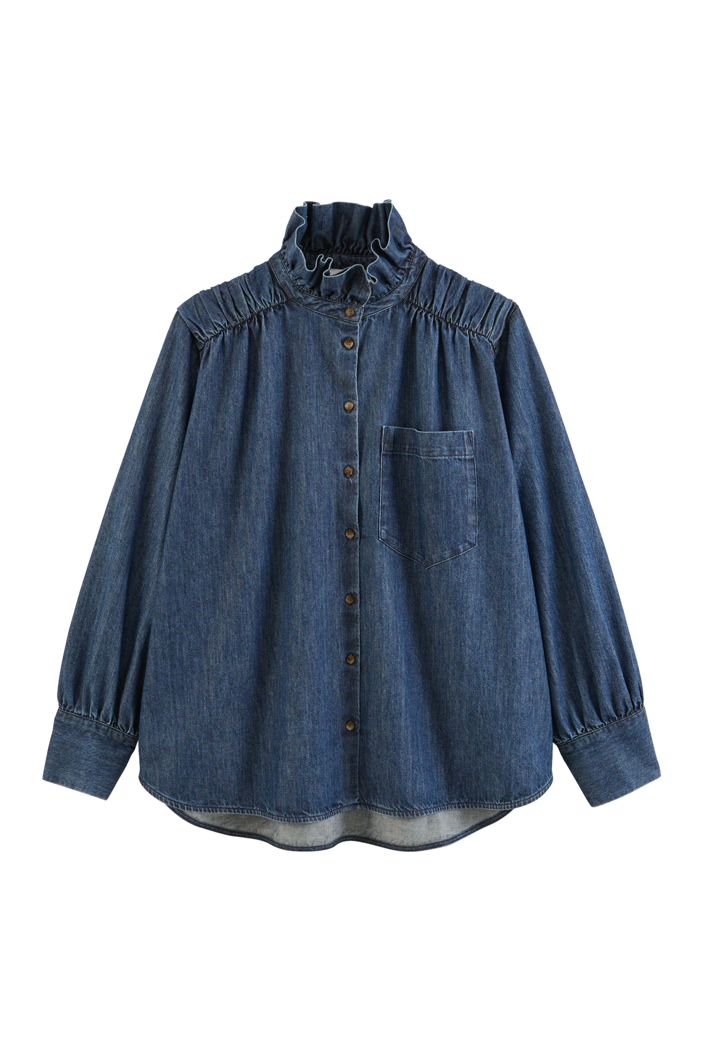 Chemise Léonor bleu chambray foncé