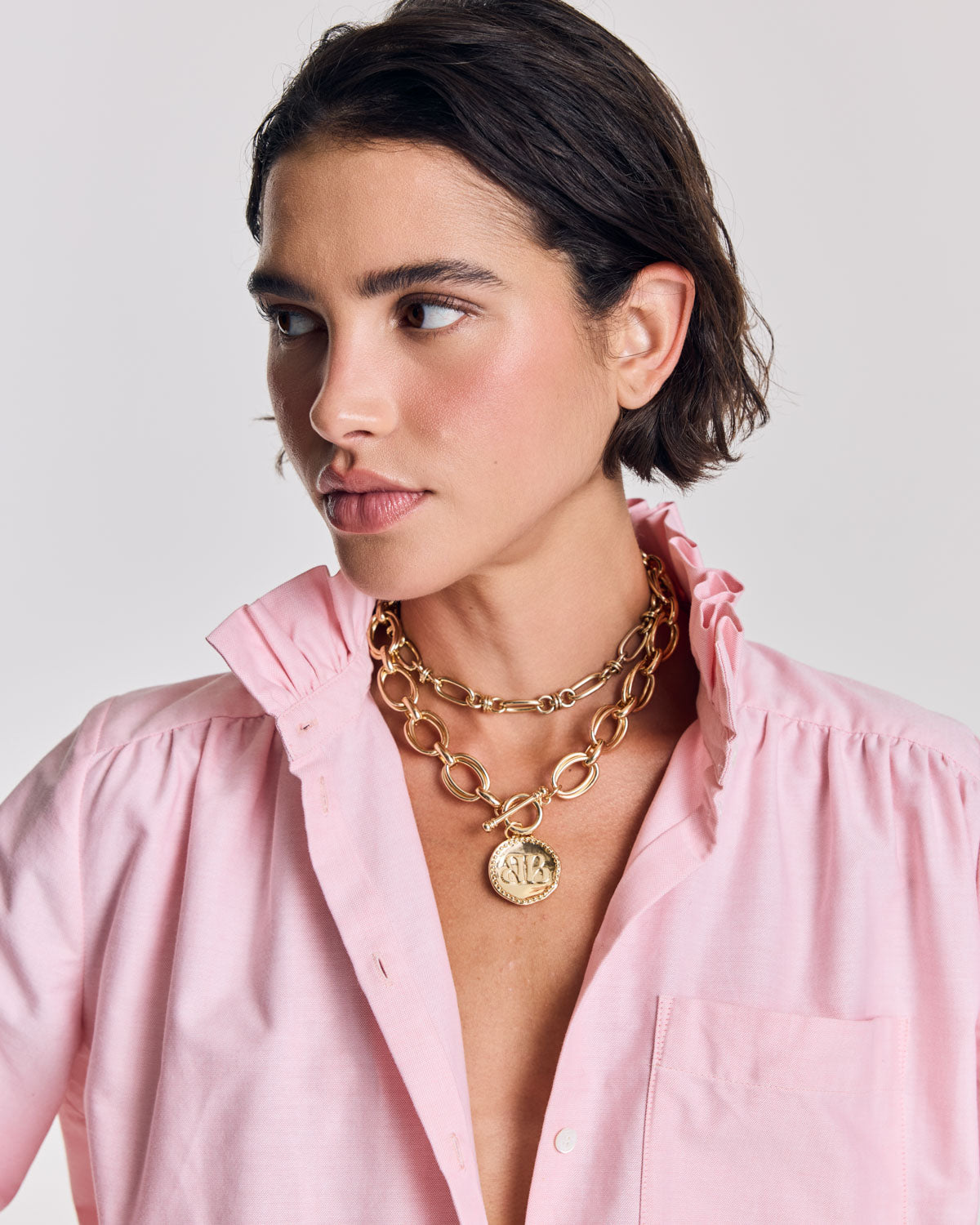 Chemise Léonor rose dragé