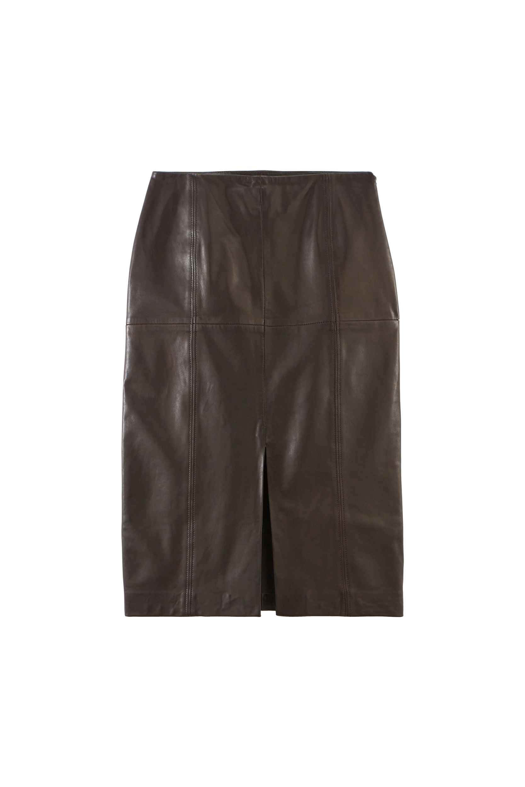 Skirt Quitterie leather chocolate
