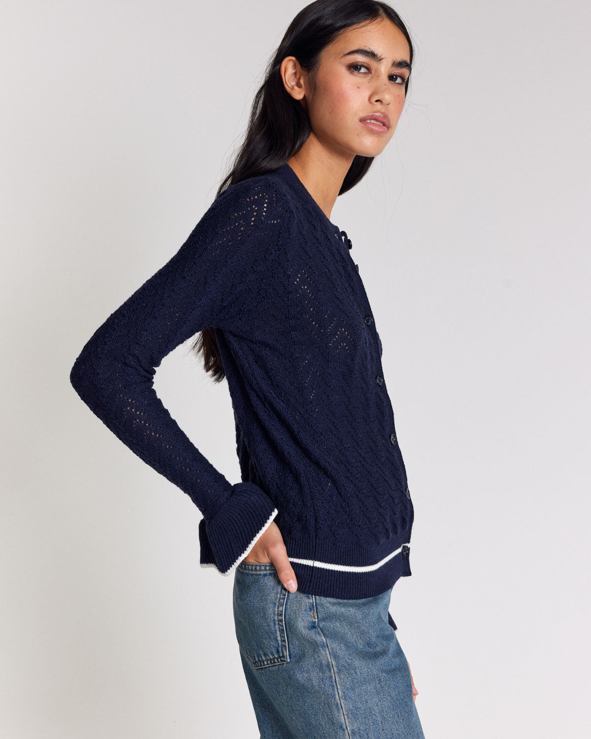Adriana navy blue cardigan