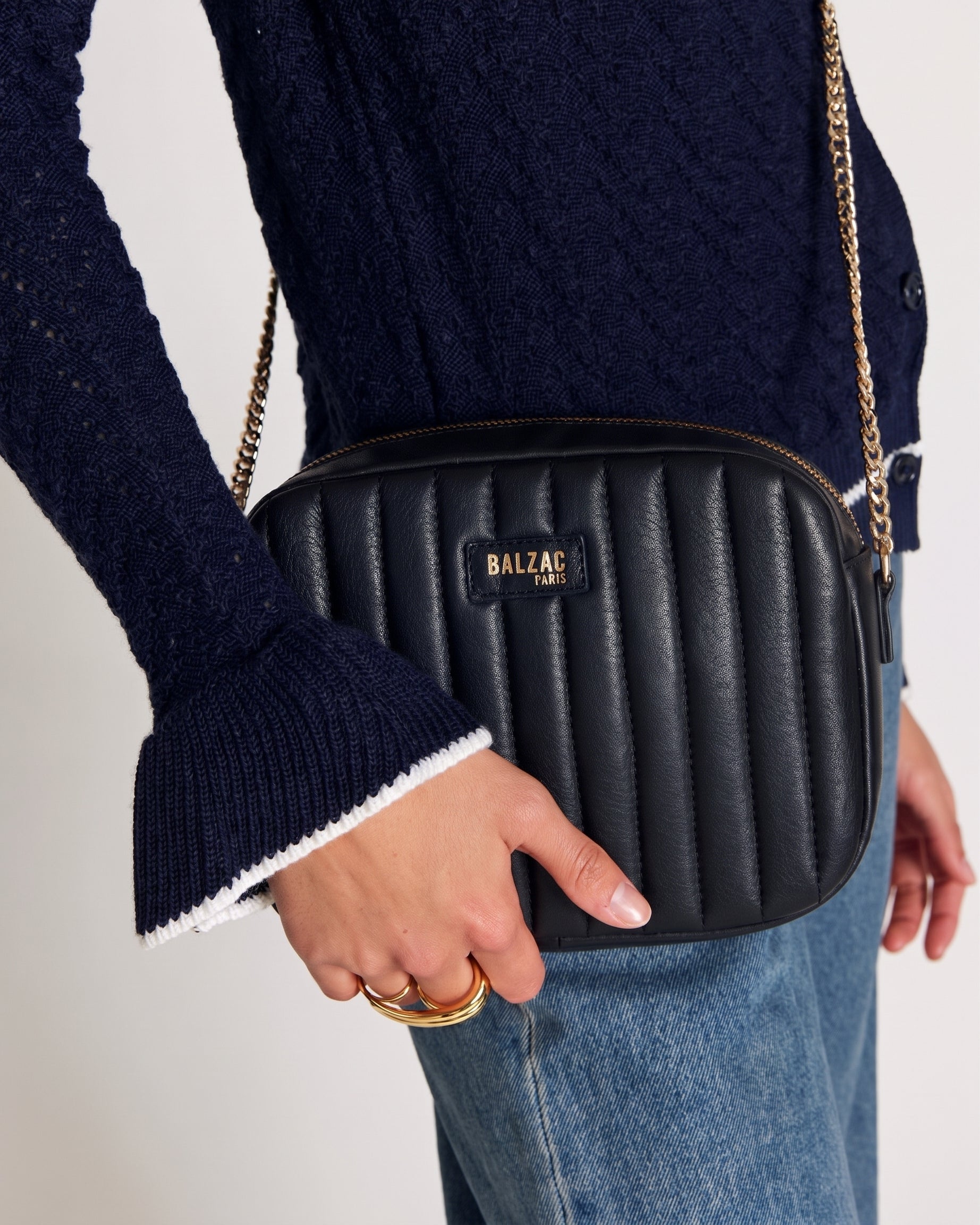 Bag César chaine black smooth