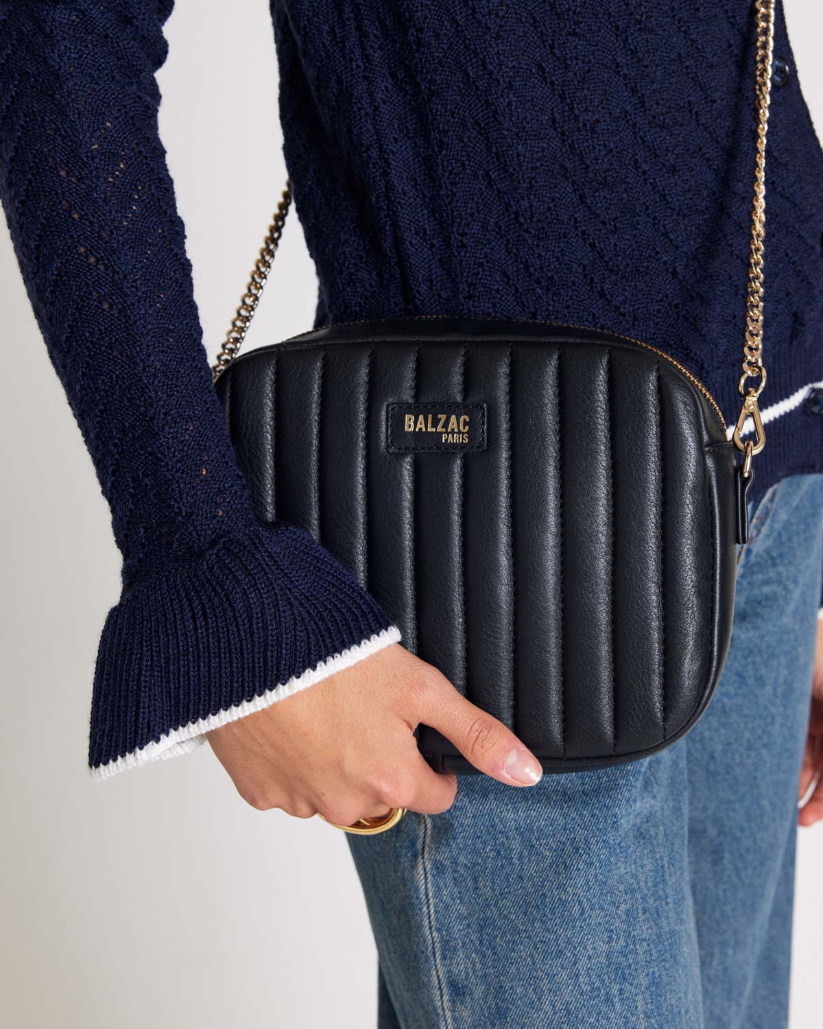 Bag César chaine black smooth
