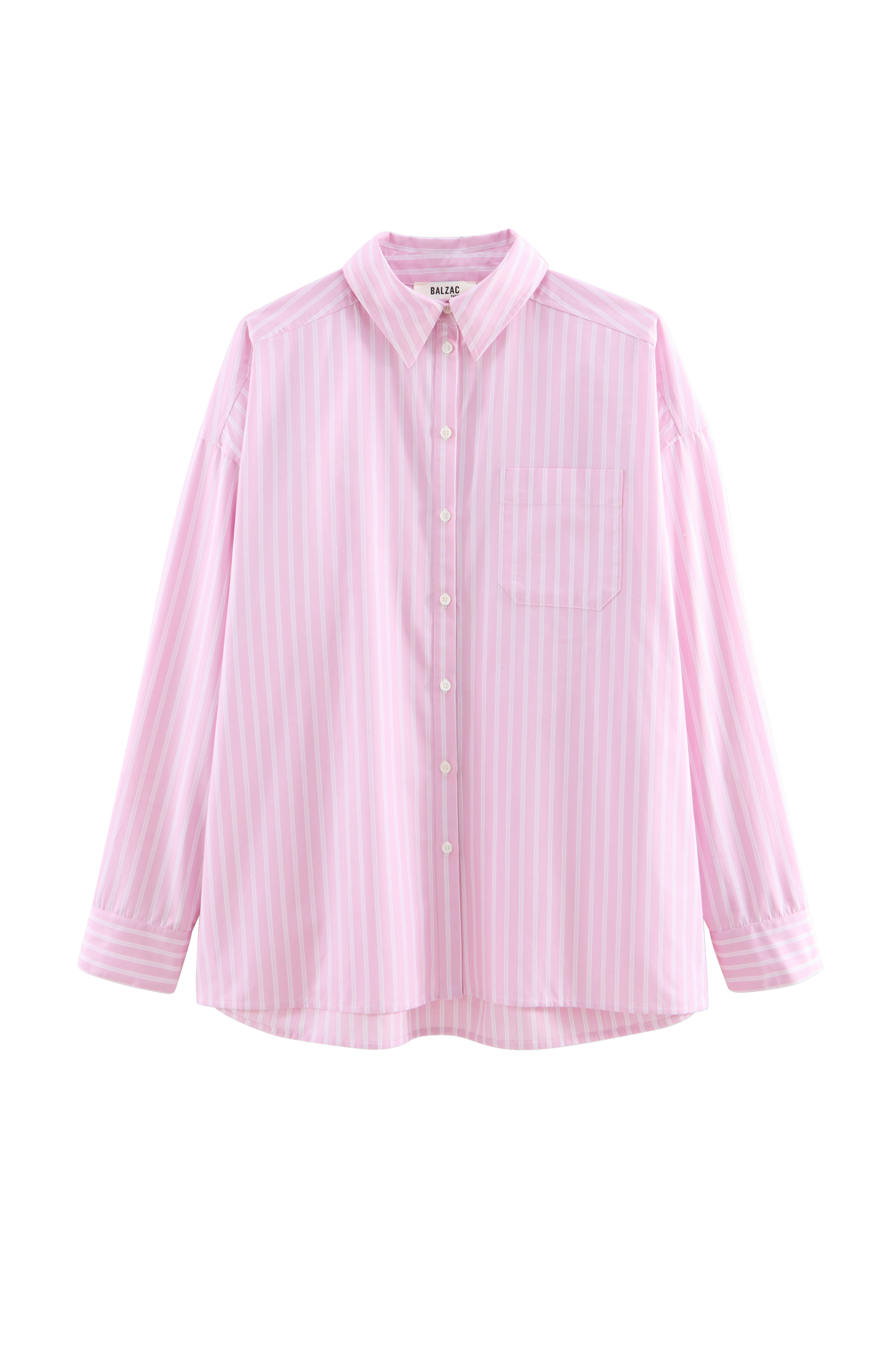 Shirt Hector stripes pink and ecru