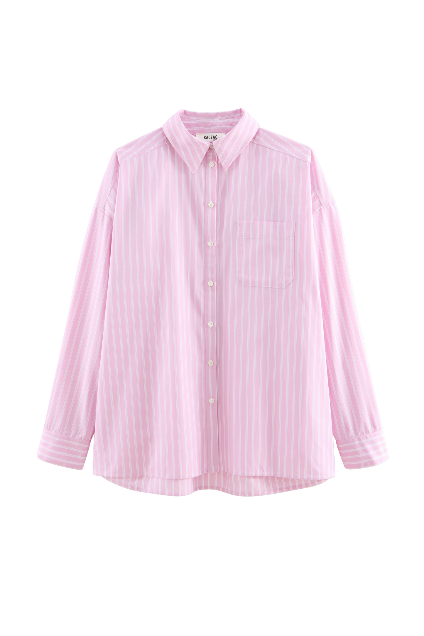 Hector striped shirt in pink and ecru
