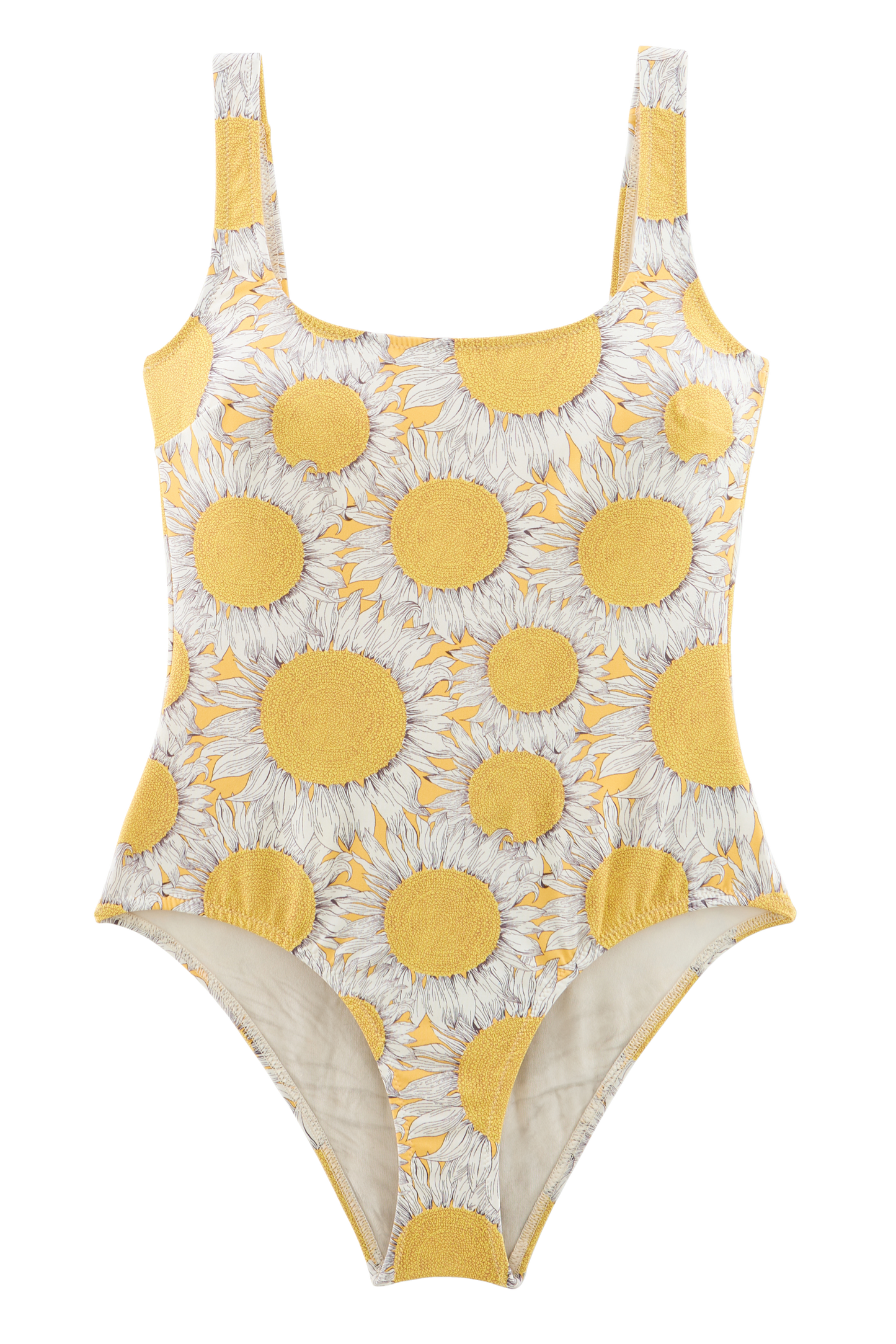 Maillot de bain Emy imprimé Liberty tournesols jaune