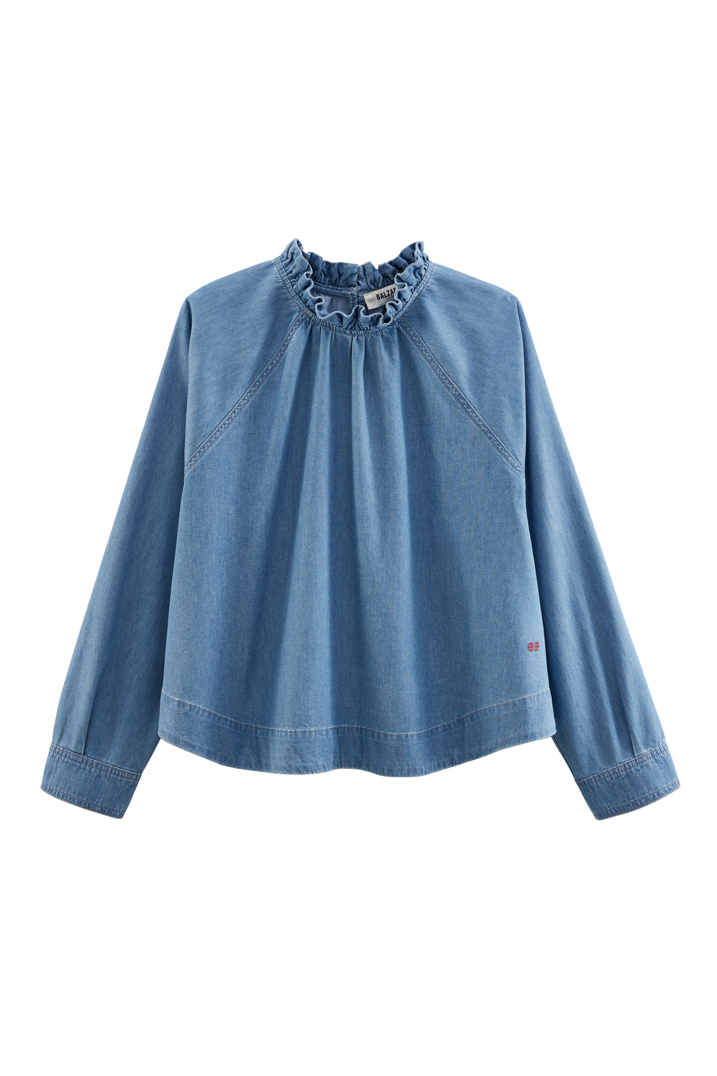 Zoelie blue chambray blouse