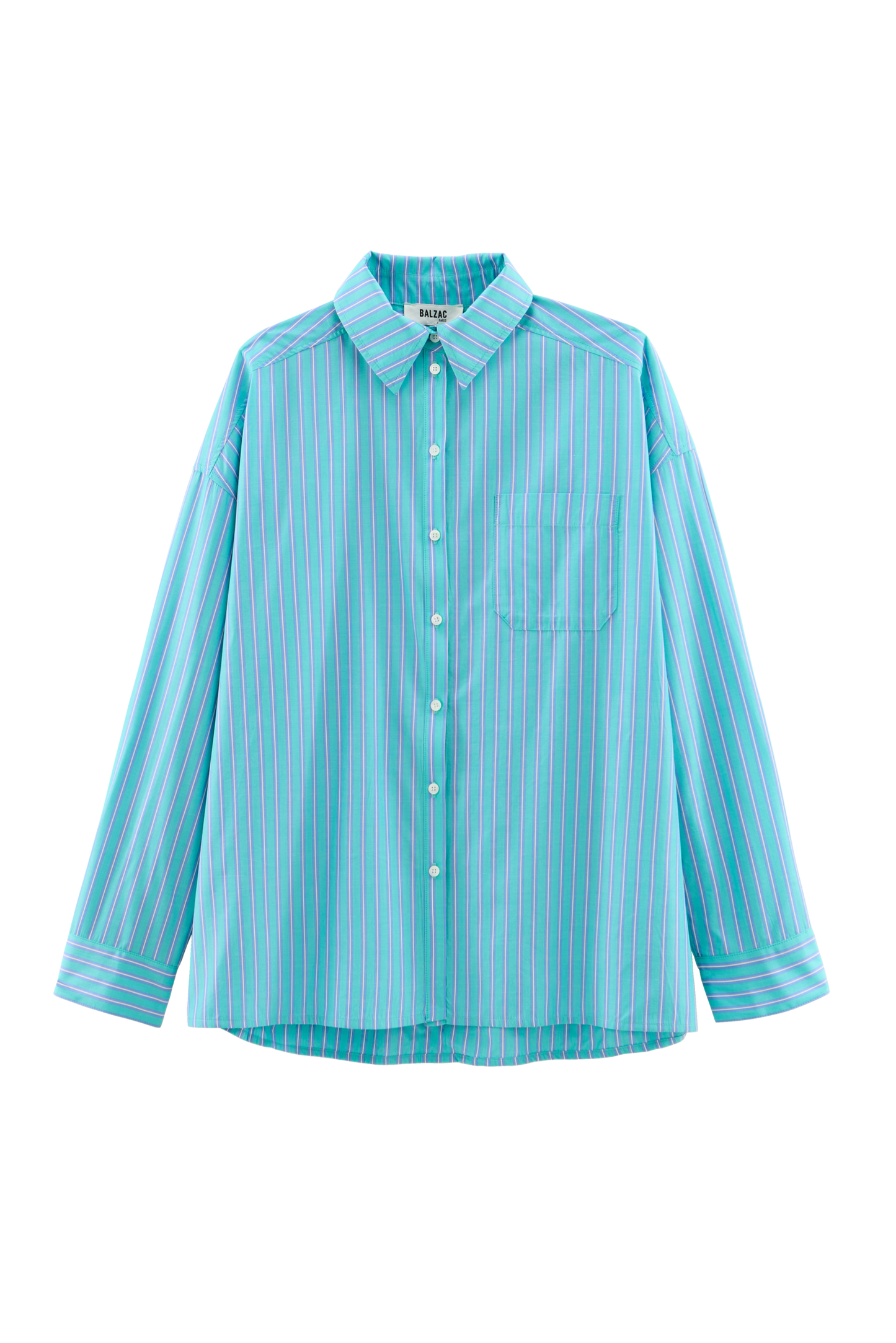 Hector turquoise stripe shirt