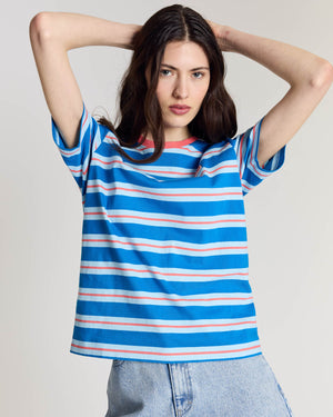 Tee-shirt Bree rayures bleu et rouge