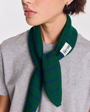 Bandana Liam rayures vert et bleu