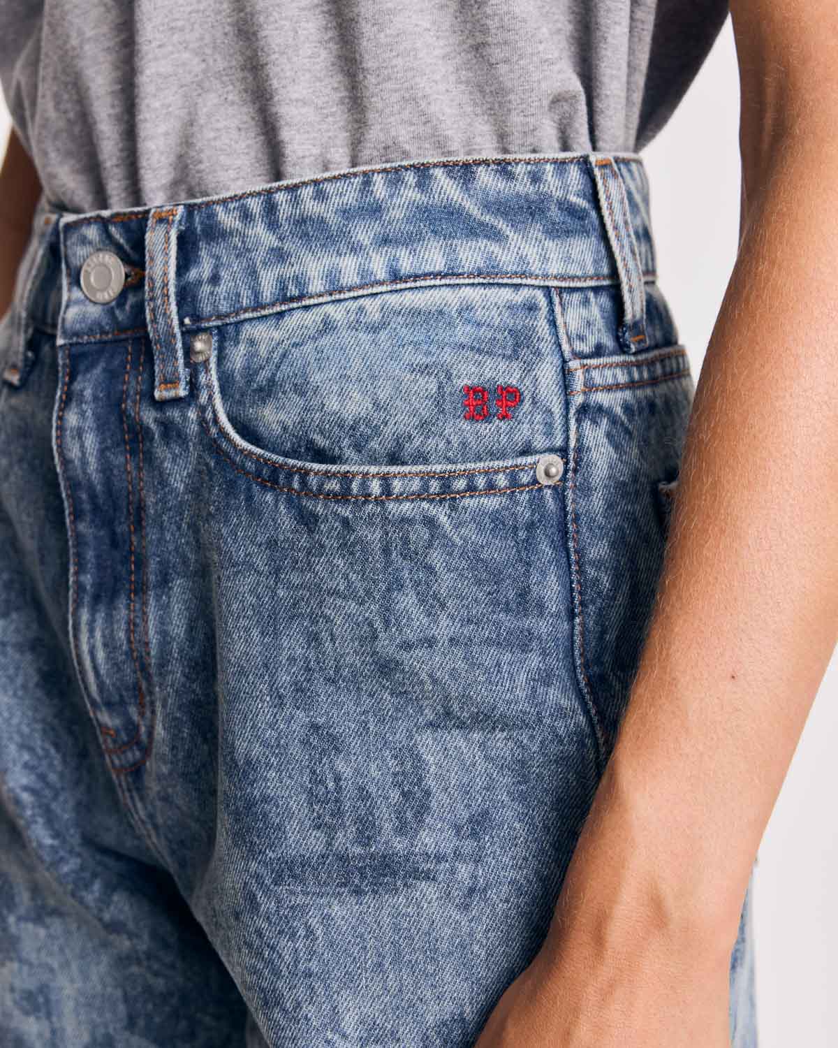 Jean Leonard imprimé Toile de jeu bleu vintage
