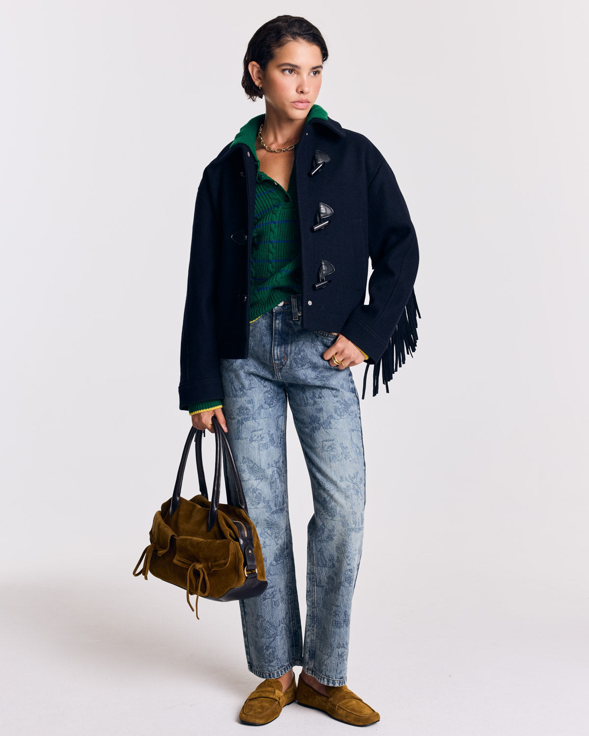 Jean Leonard imprimé Toile de jeu bleu vintage