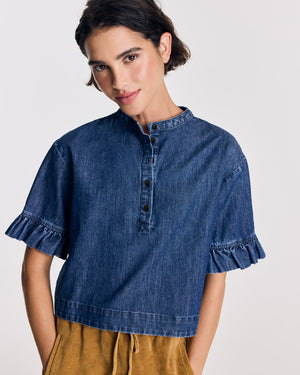 Blouse Constantine bleu chambray foncé