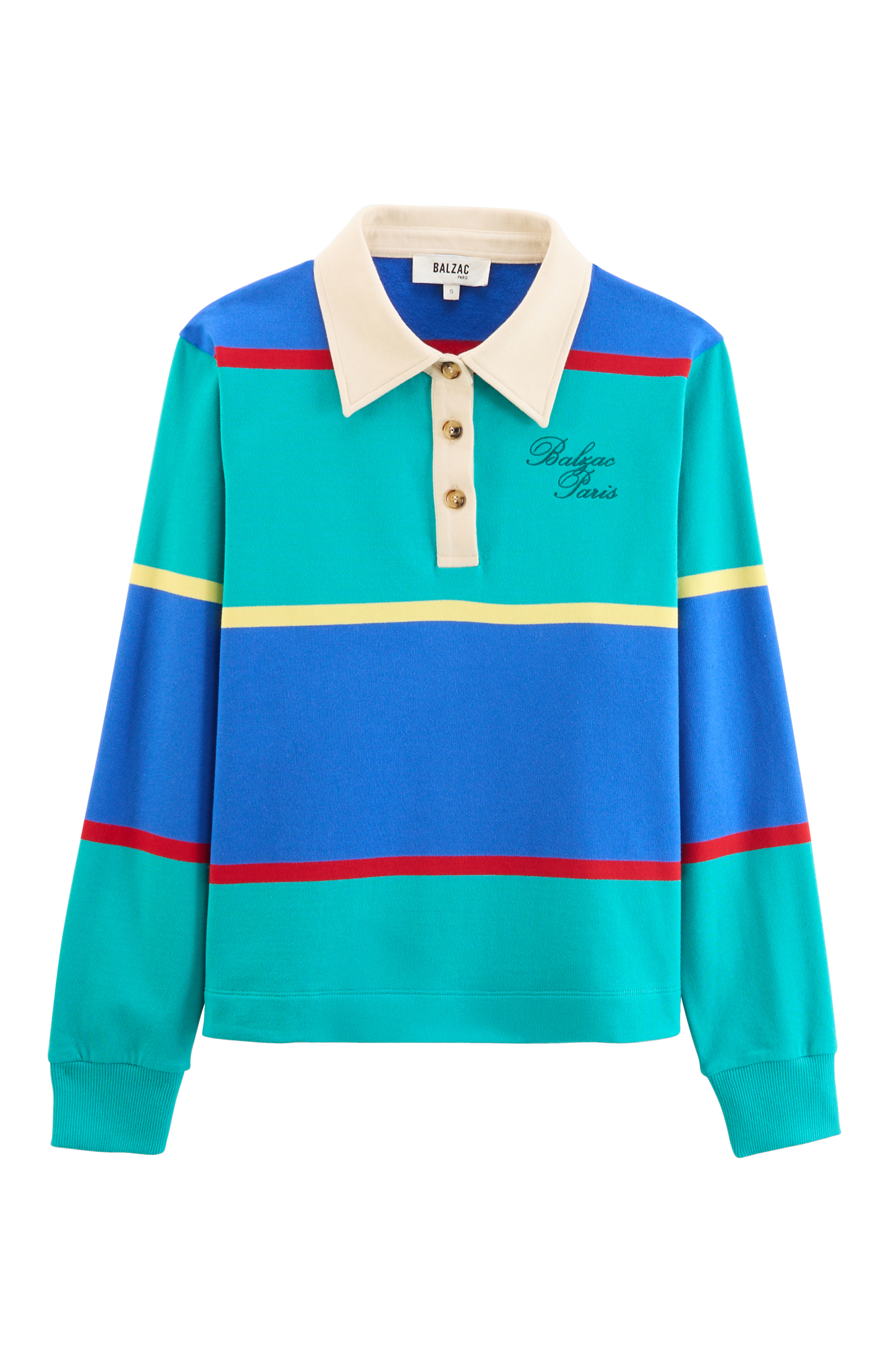 Sweatshirt Charles stripes blue and green