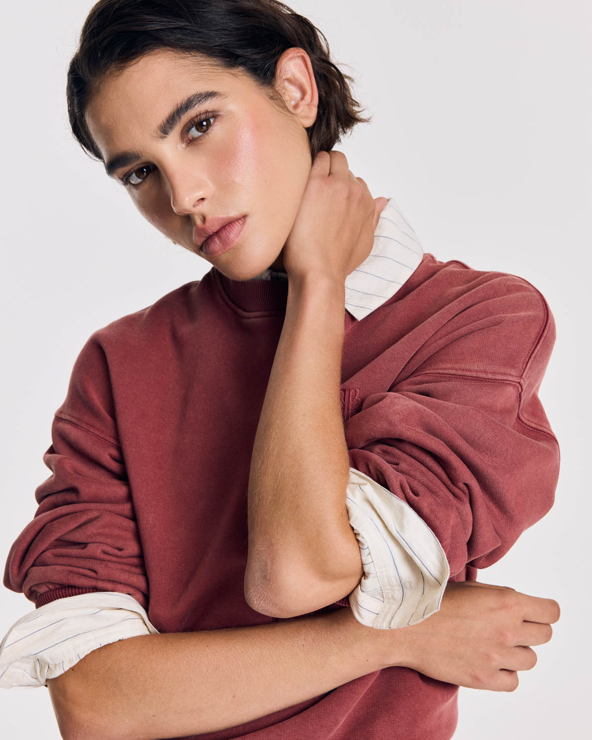 Sweatshirt Virgile sepia red