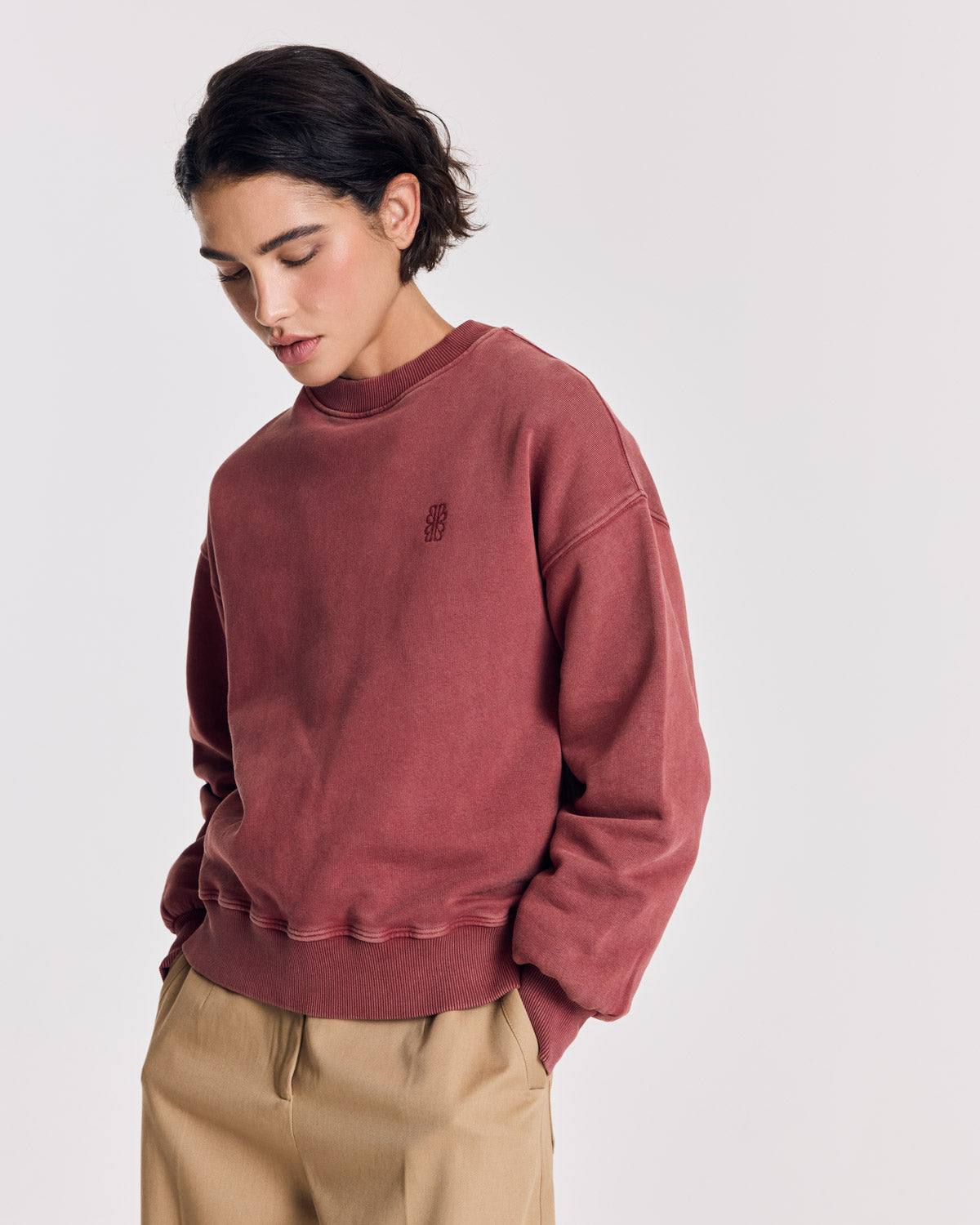 Sweatshirt Virgile sepia red
