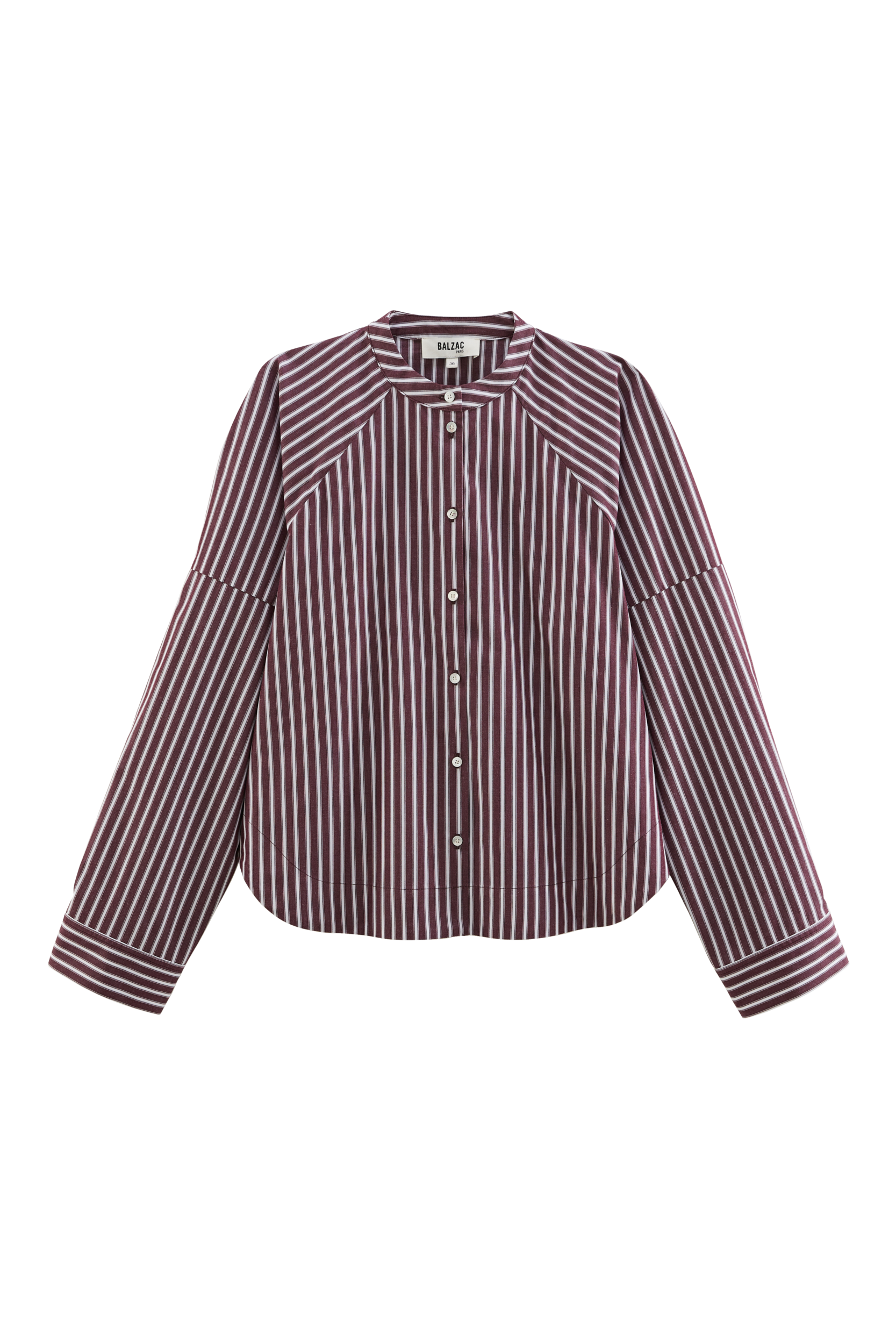 Shirt Josephine stripes plum