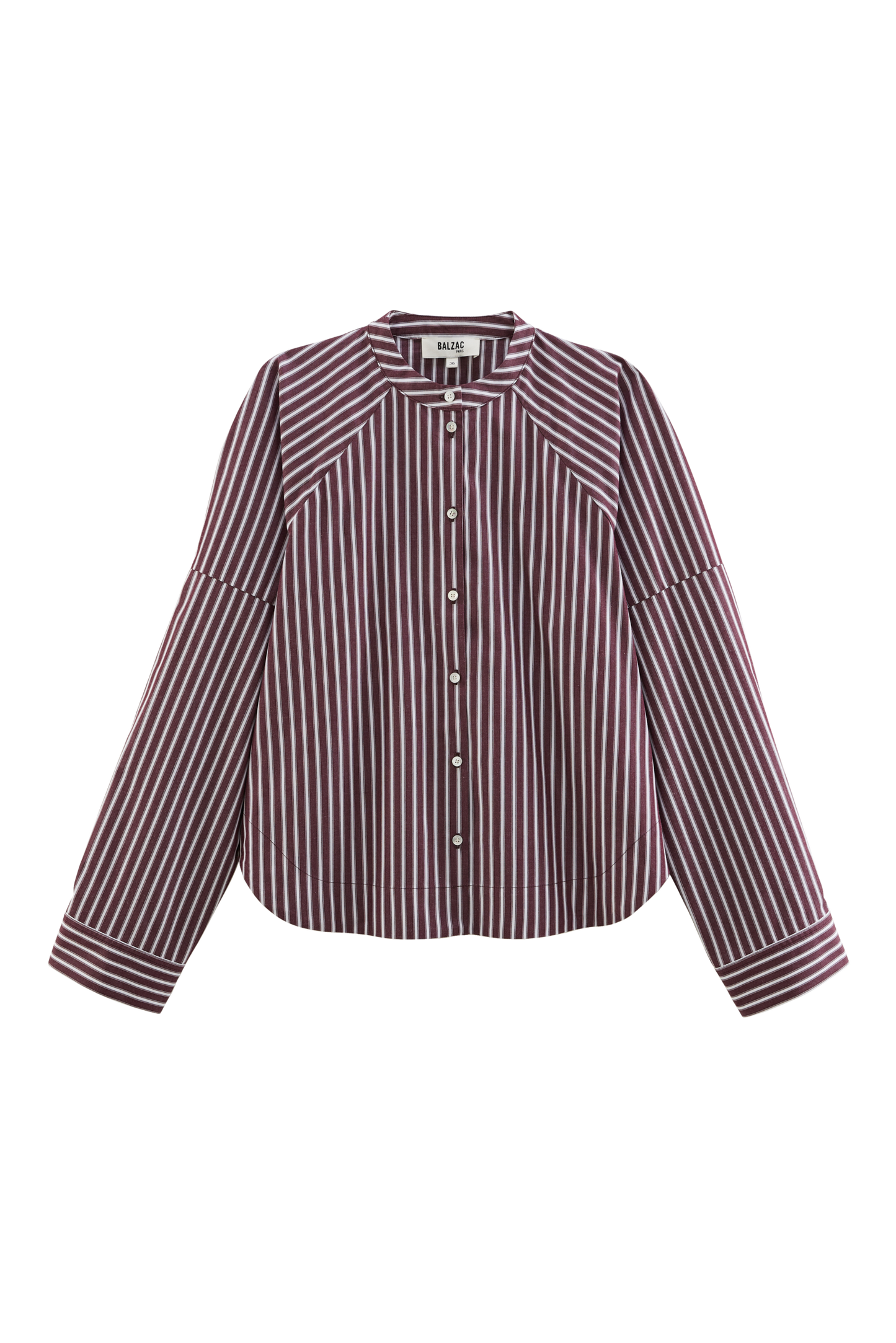 Josephine plum striped shirt