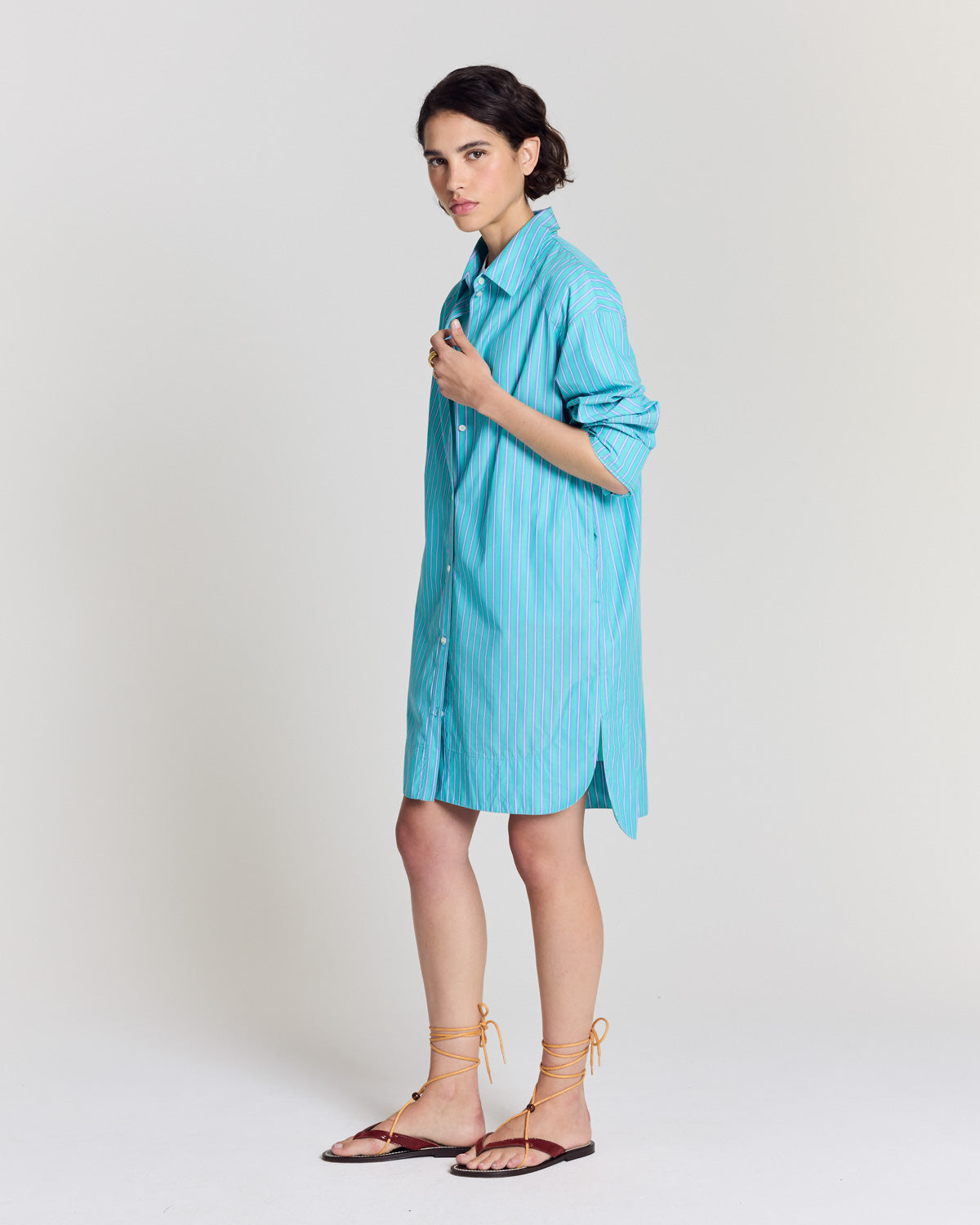 Lowen turquoise striped dress