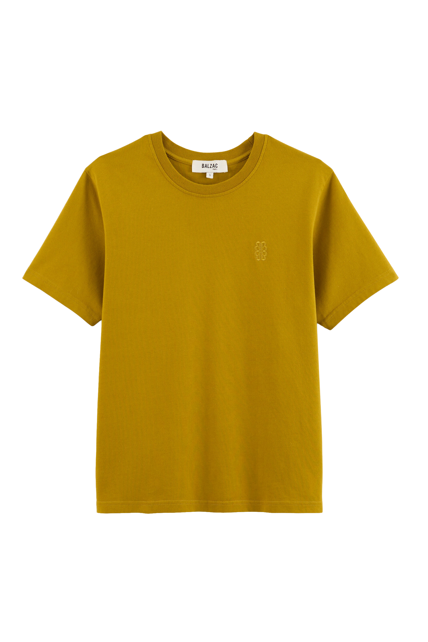 T-shirt Bree embroidered ochre