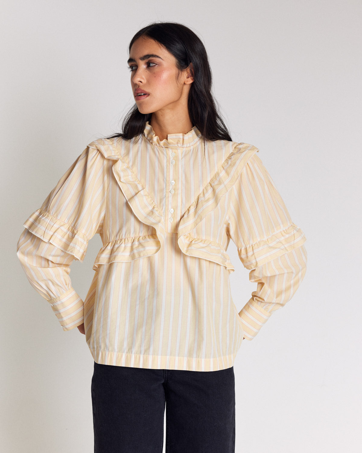 Blouse Amelia stripes jaunes