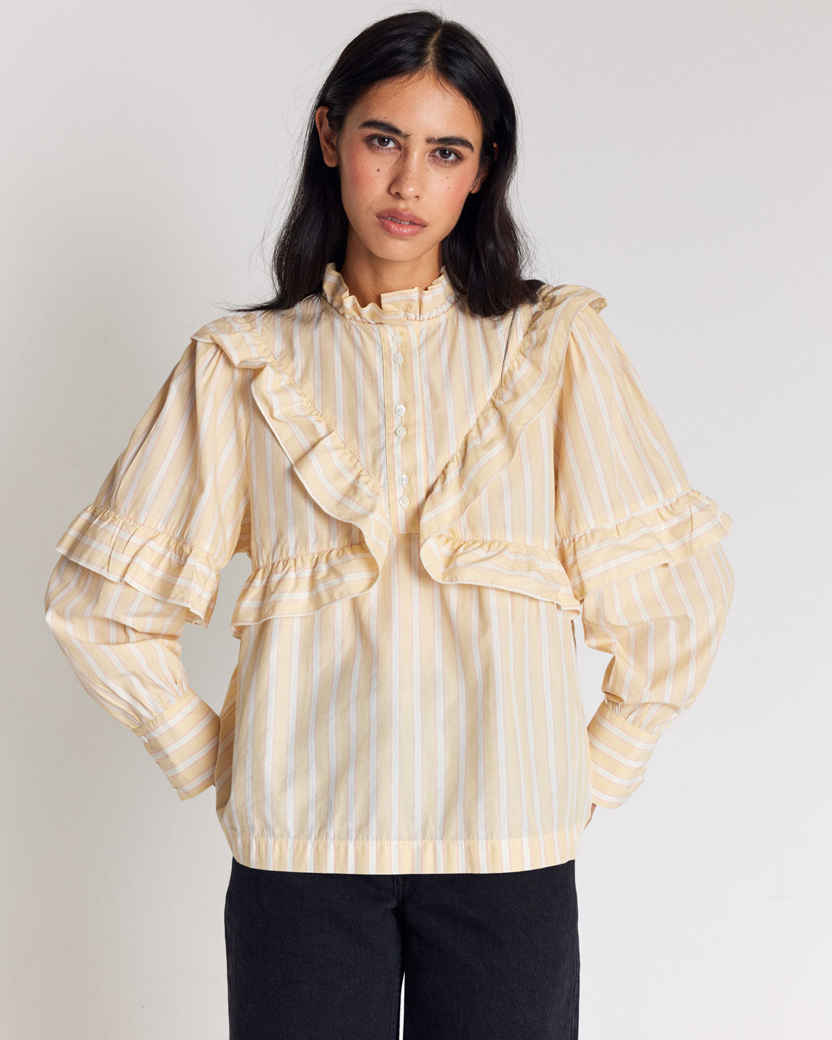 Blouse Amelia stripes jaunes