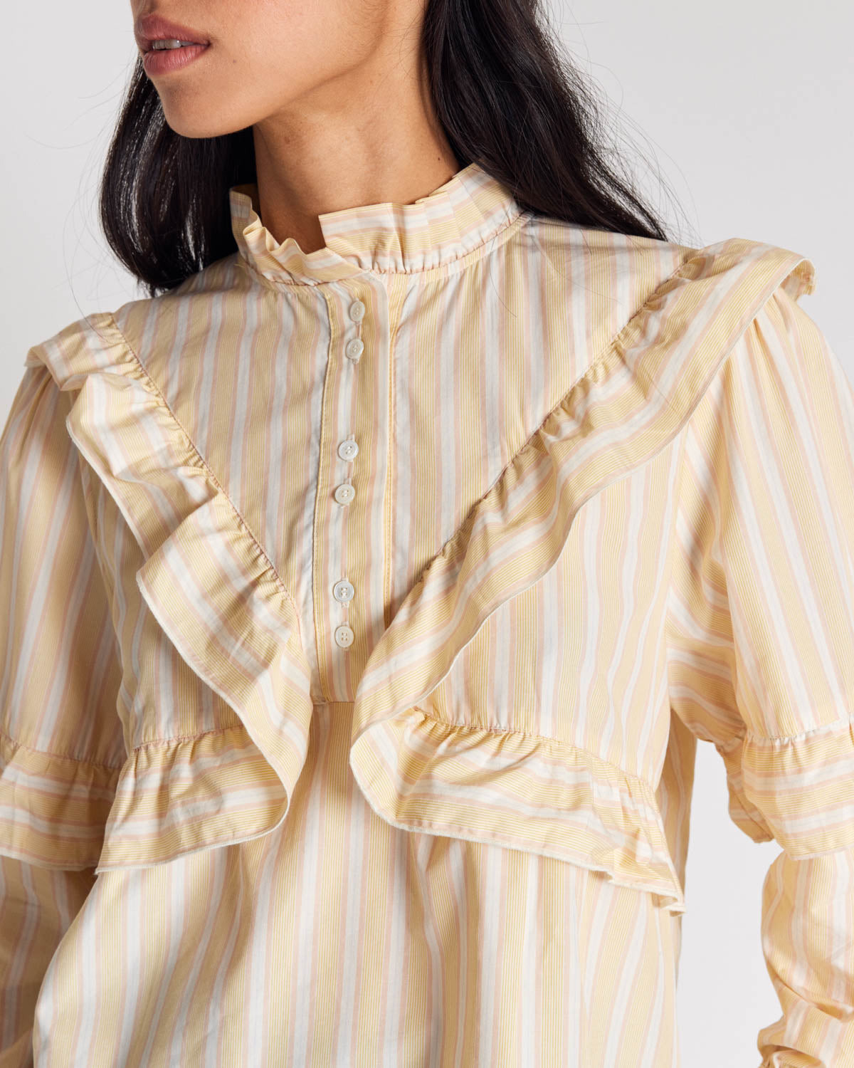 Blouse Amelia rayures jaunes