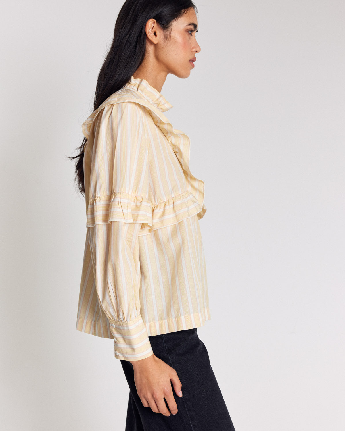Blouse Amelia rayures jaunes