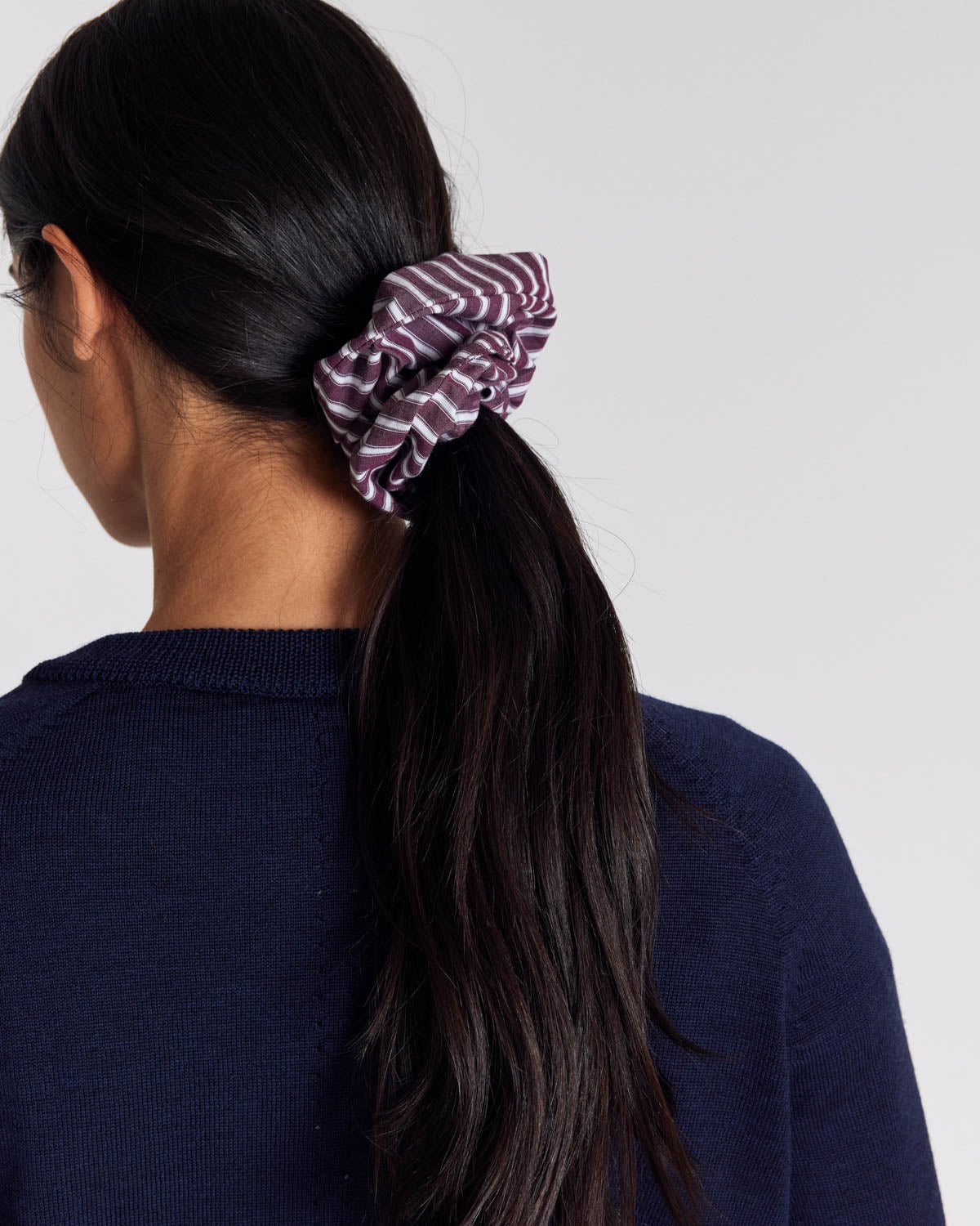 Billy XL scrunchie plum stripes