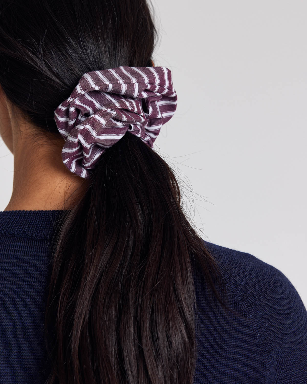 Billy XL scrunchie plum stripes