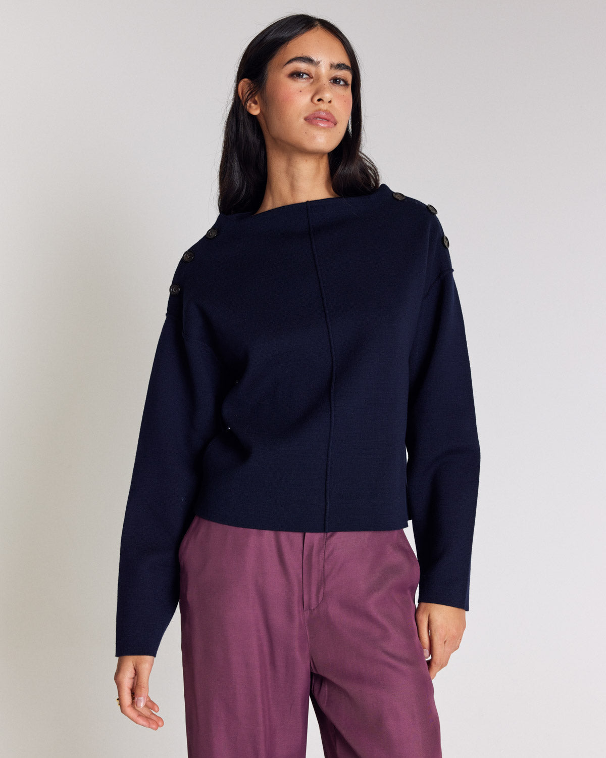 Edna navy blue sweater