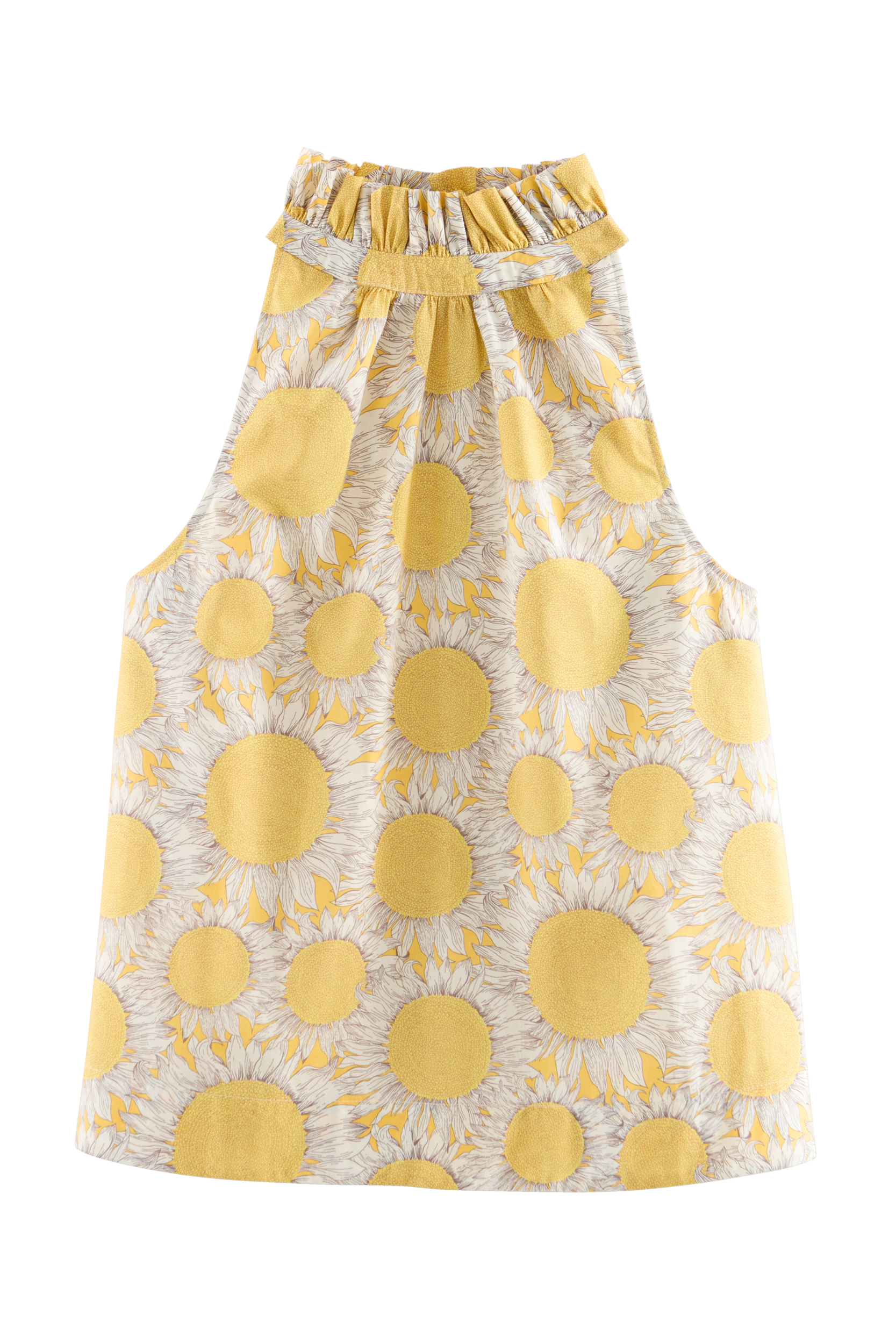 Top Leonora printed Liberty tournesols yellow