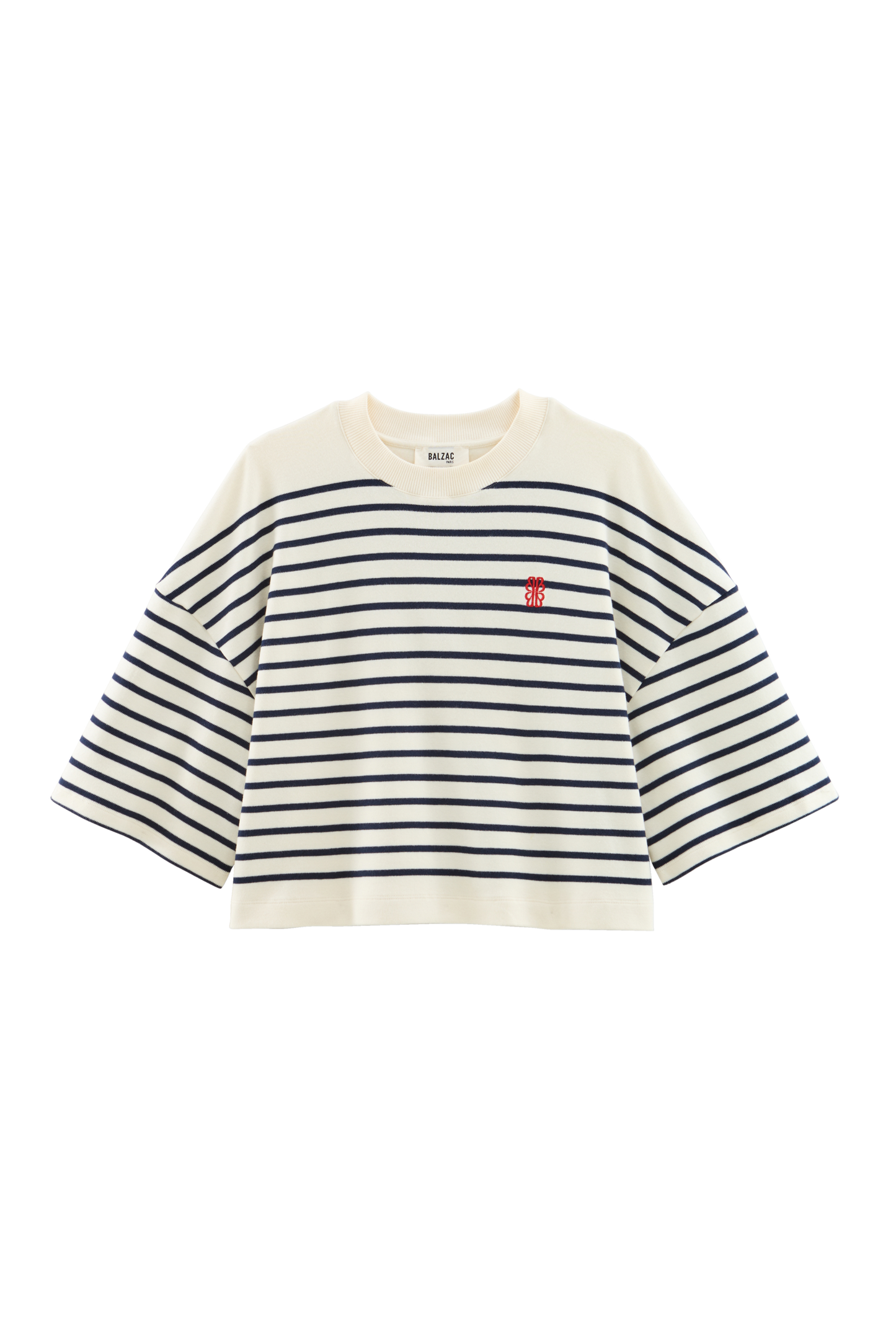 Tee Shirt Lucien rayures bleu marine et blanc