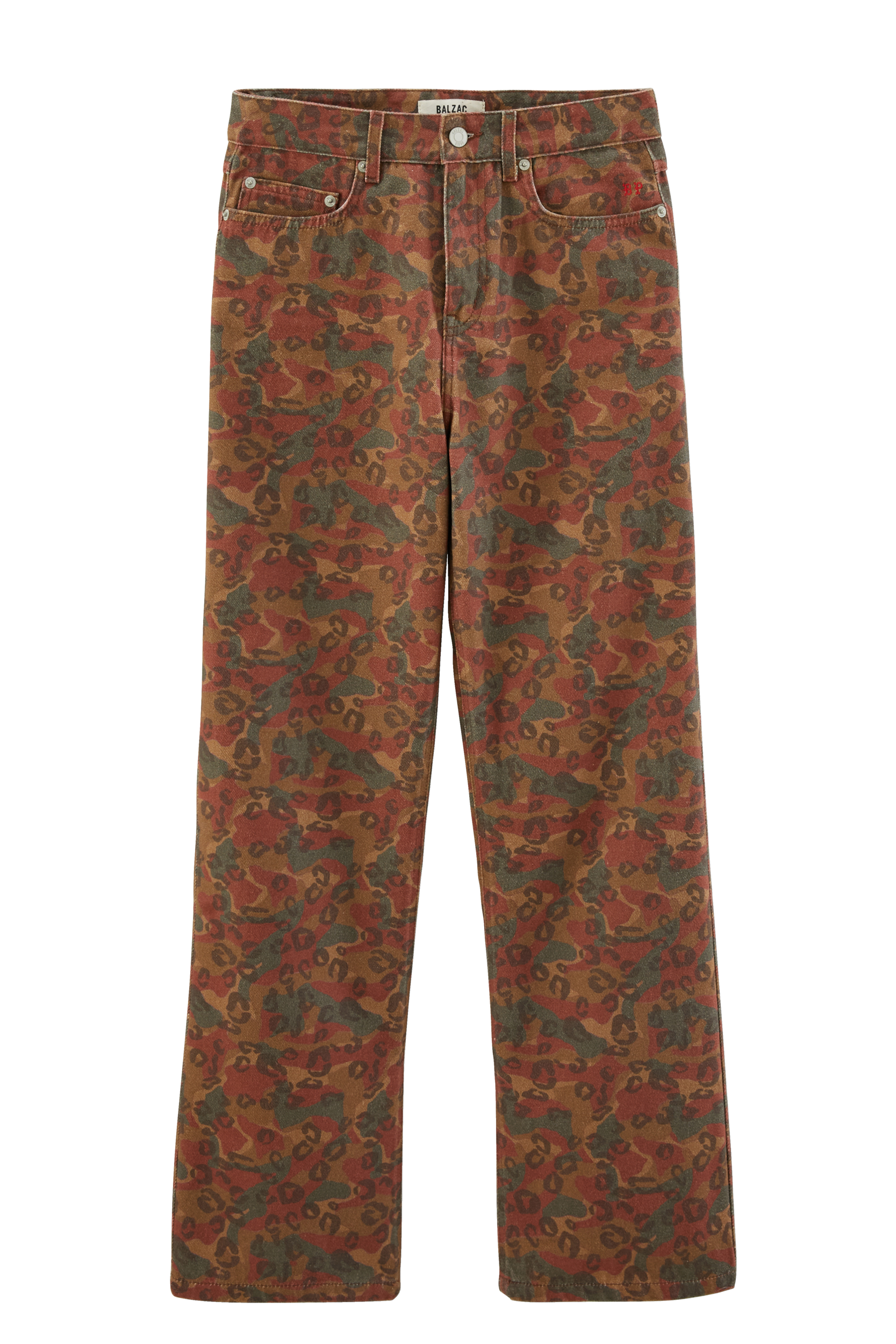 Jeans Léonard printed Canopée tawny