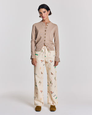 Ecru Jean Leonard Printed Golf Shirt