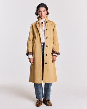 Trench Alma beige et léopard