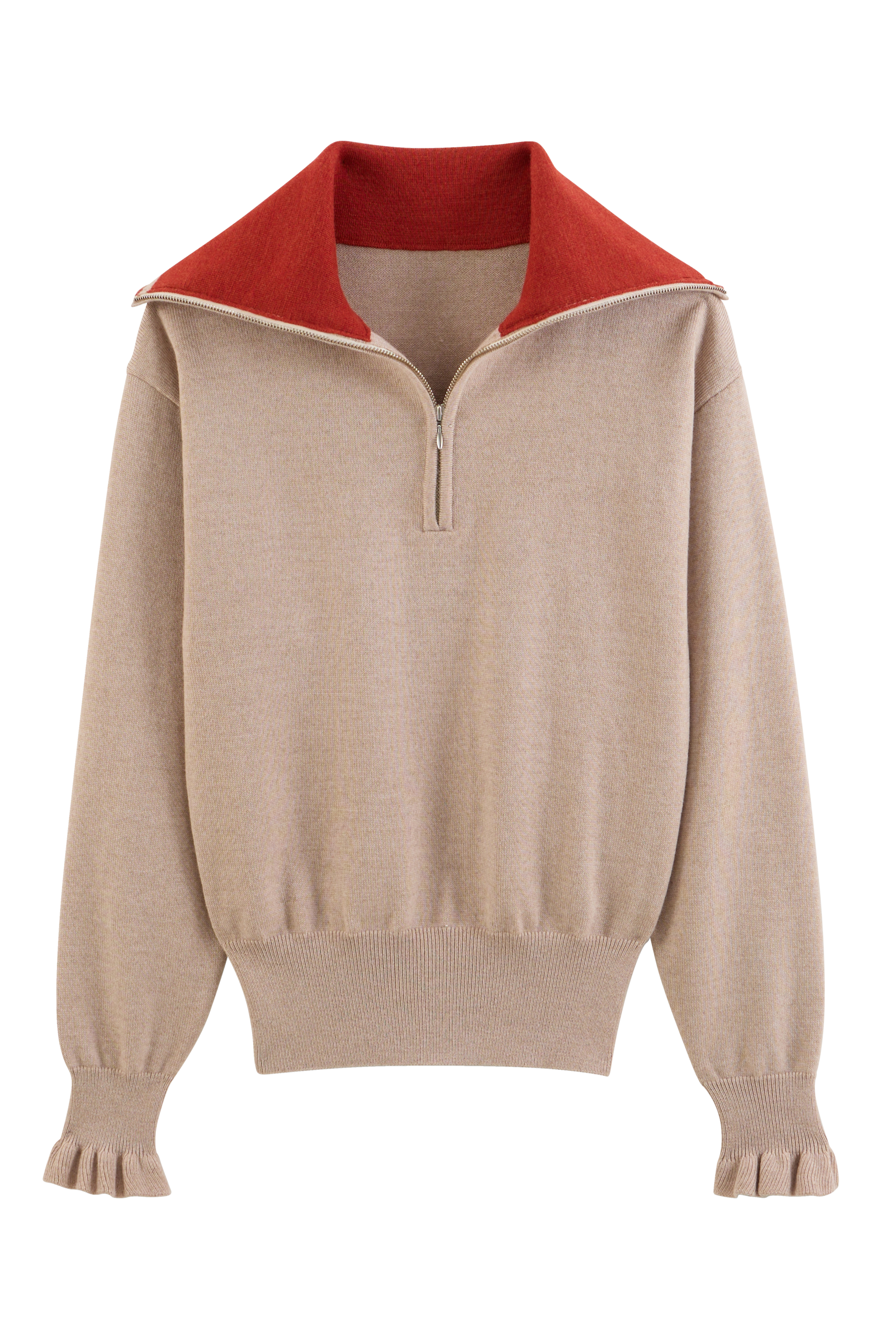 Sweater Lila beige and rust