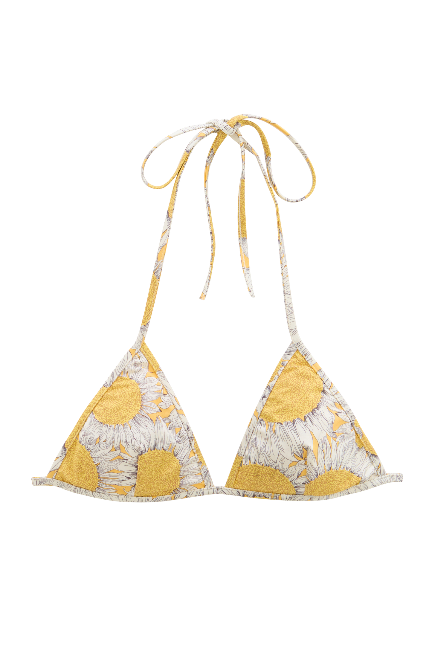 Haut de maillot de bain Zelie imprimé Liberty tournesols jaune