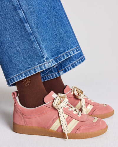 Quinn sneakers in pink and butter yellow