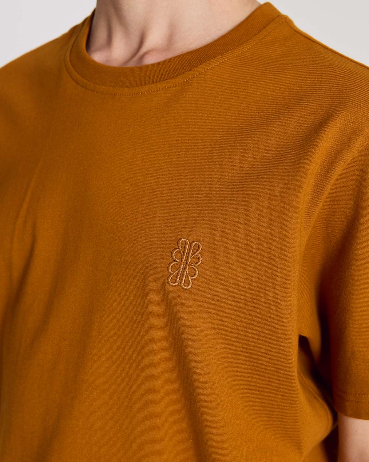 Embroidered cinnamon Bree T-shirt