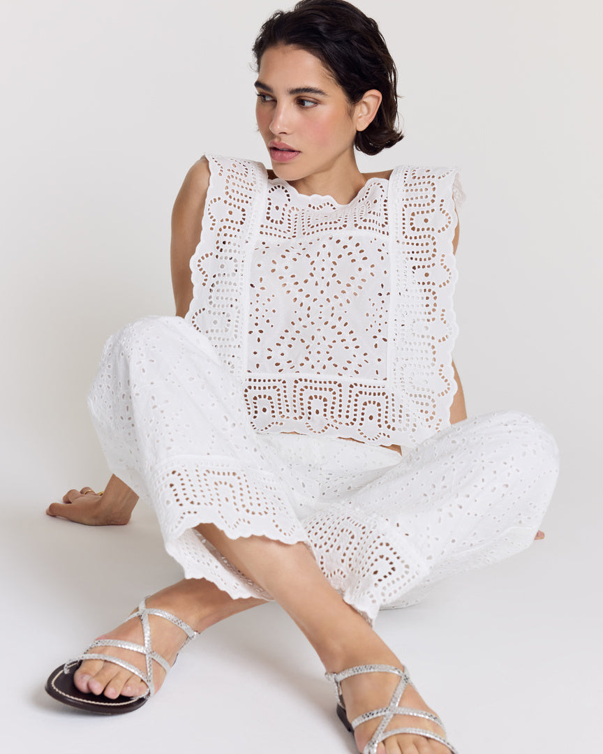 Top Willa blanc naturel