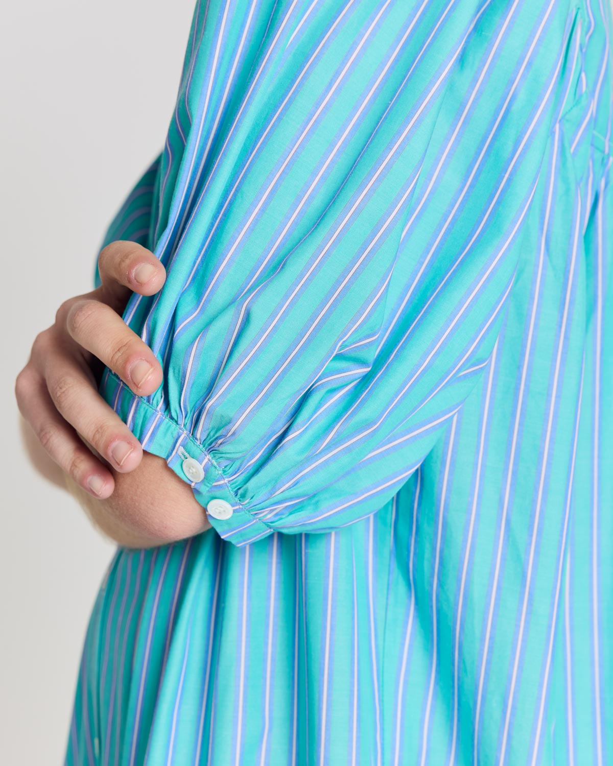 Turquoise striped Nicoletta dress