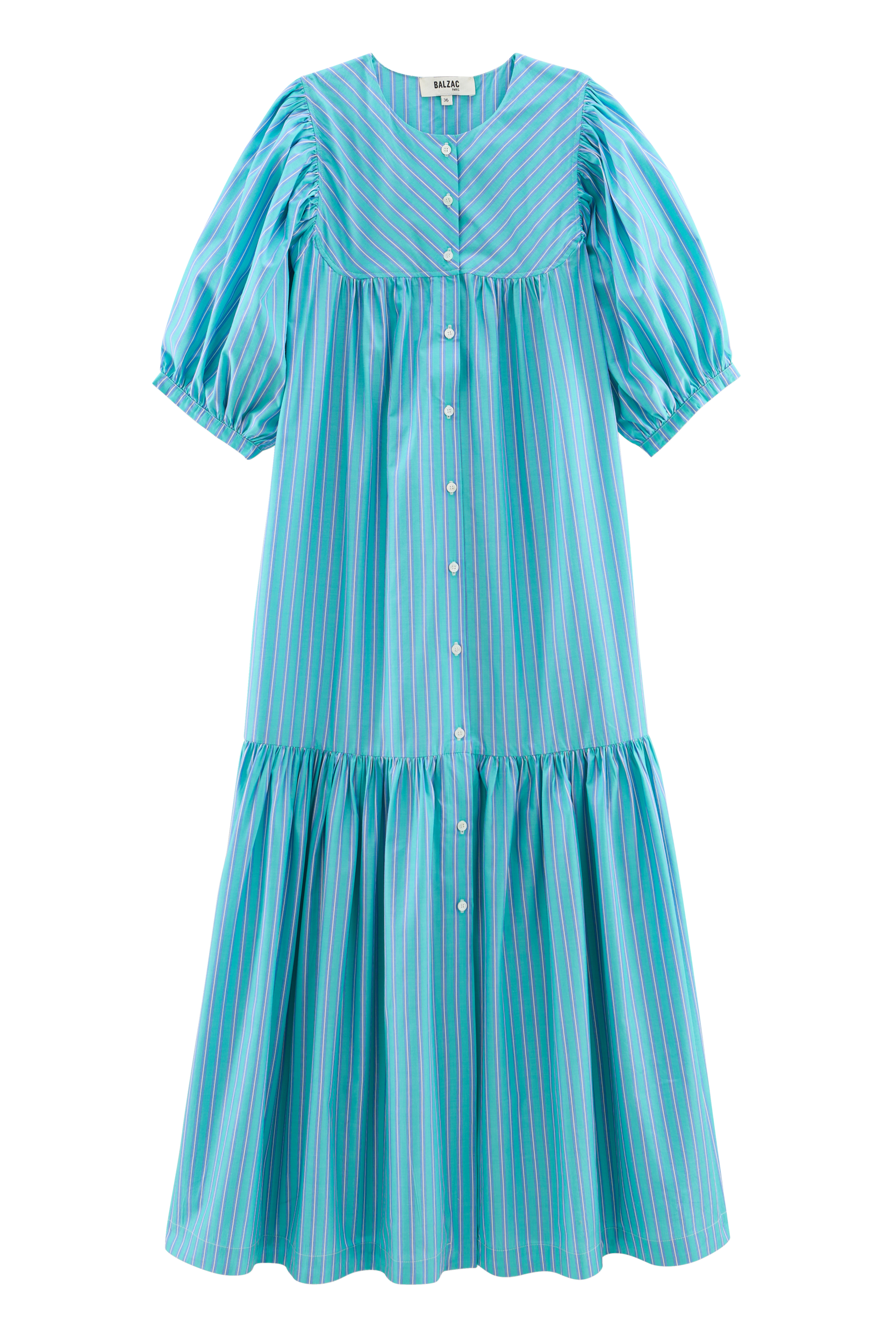 Dress Nicoletta stripes turquoise