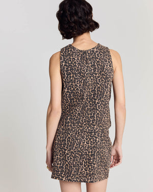 Top Izaline leopard coffee