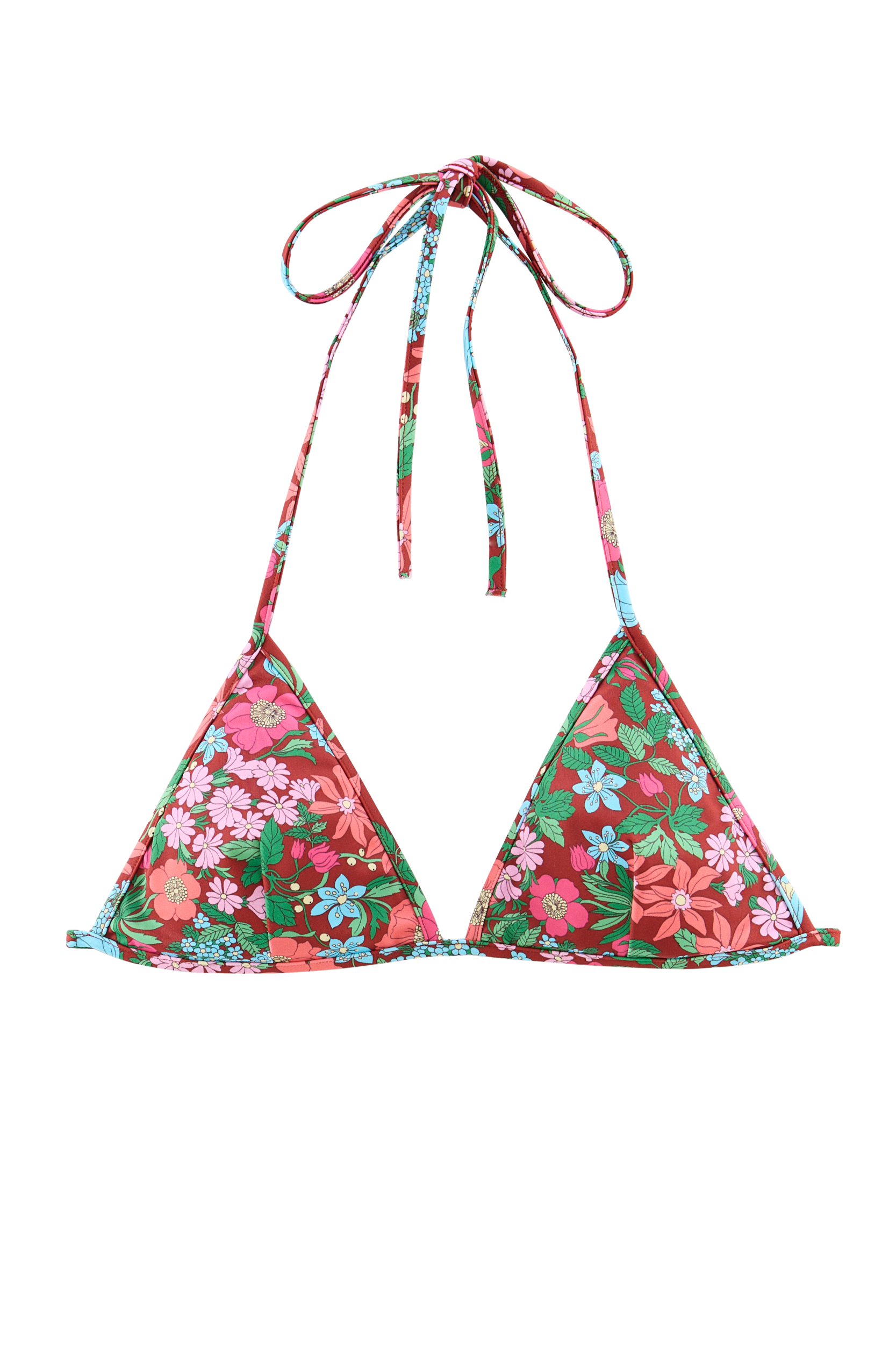 Bikinioberteil Zelie bedruckt Liberty rosa und Bordeaux