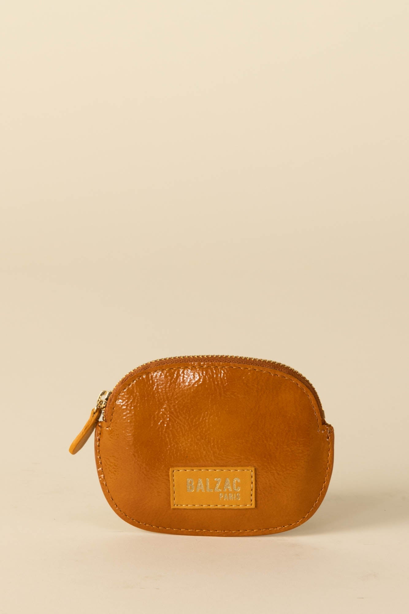 Large Ziggy mustard crumpled varnish coin purse