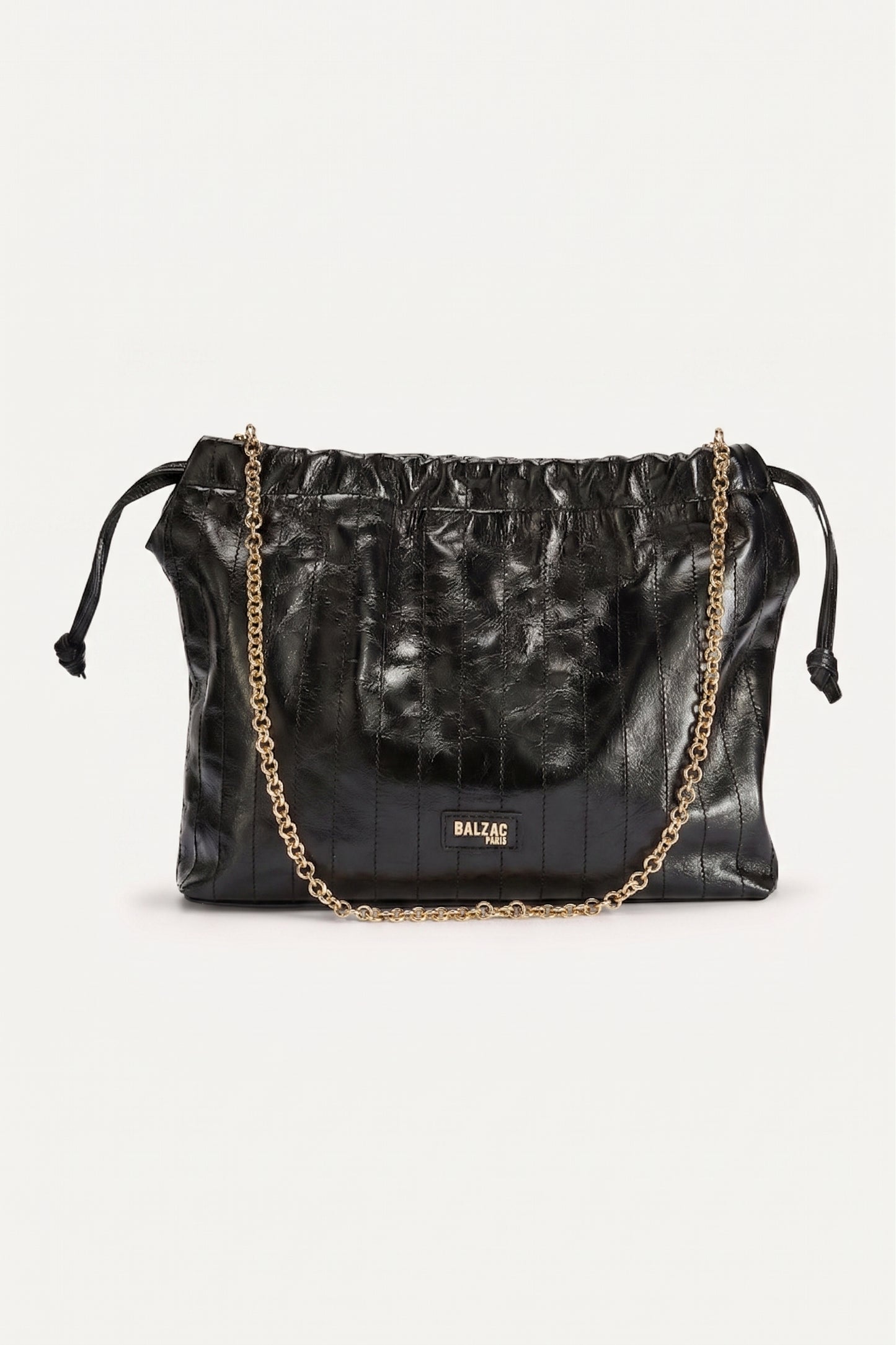 Amaïa black crumpled bag