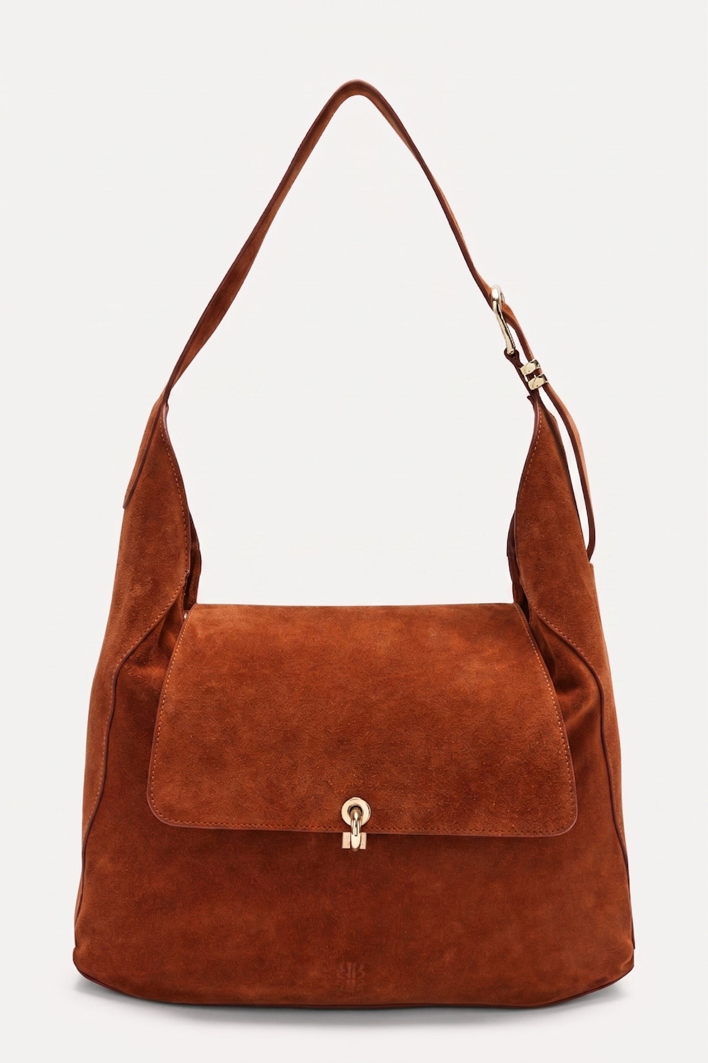 Gala bag in brick-colored split leather